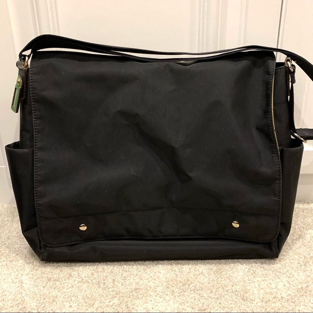 Kate‎ Spade Black Leather & Vinyl Briefcase Laptop Bag